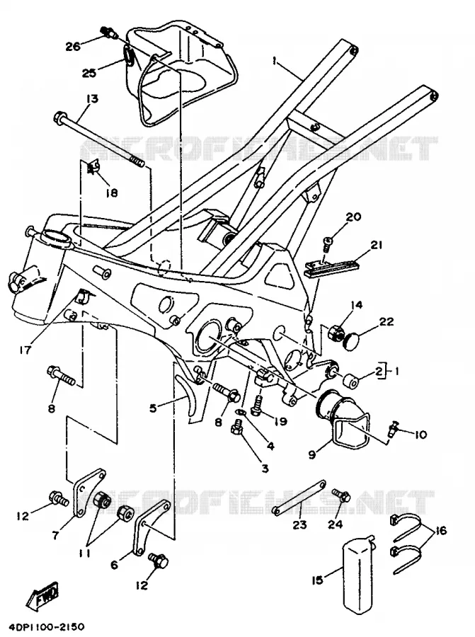 FRAME Yamaha MOTO 250 1992 TZ  TZ250