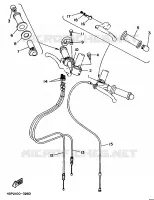 HANDLEBAR & CABLES for Yamaha TZ 1993
