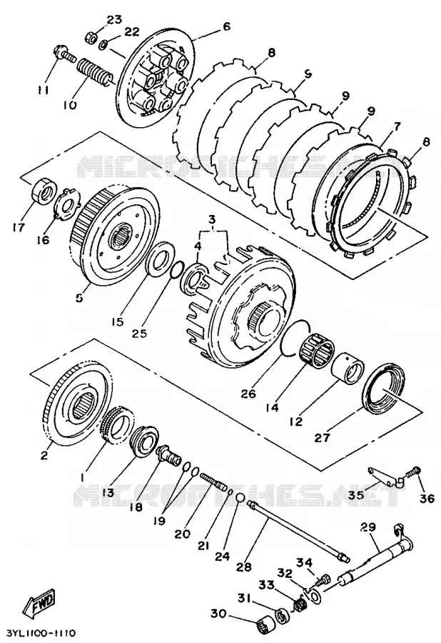 STARTER CLUTCH Yamaha MOTO 250 1993 TZ  TZ250