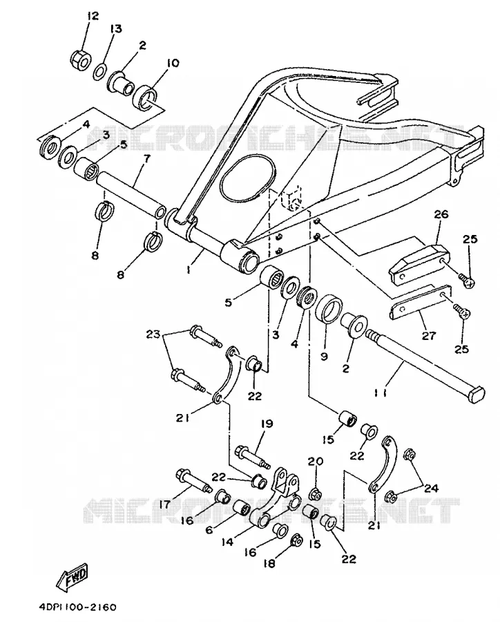SWINGARM Yamaha MOTO 250 1993 TZ  TZ250