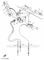 HANDLEBAR & CABLES for Yamaha TZ 1996