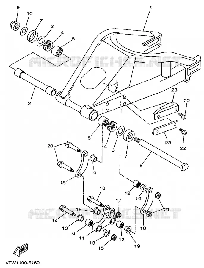 SWINGARM Yamaha MOTO 250 1996 TZ  TZ250