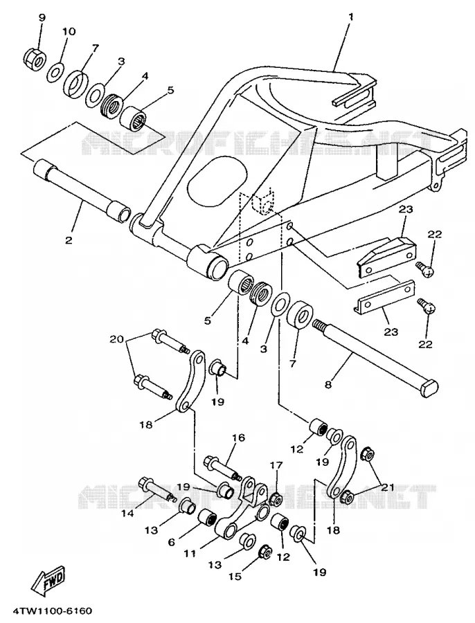 SWINGARM Yamaha MOTO 250 1996 TZ  TZ250