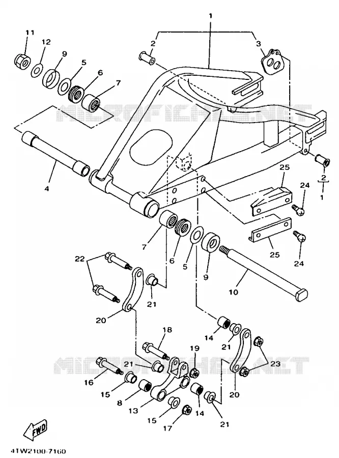 SWINGARM Yamaha MOTO 250 1997 TZ  TZ250