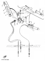 HANDLEBAR & CABLES for Yamaha TZ 1997