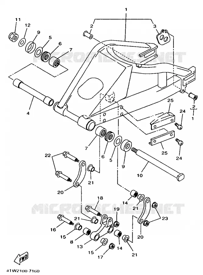 SWINGARM Yamaha MOTO 250 1997 TZ  TZ250