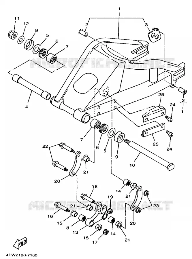 SWINGARM Yamaha MOTO 250 1998 TZ  TZ250