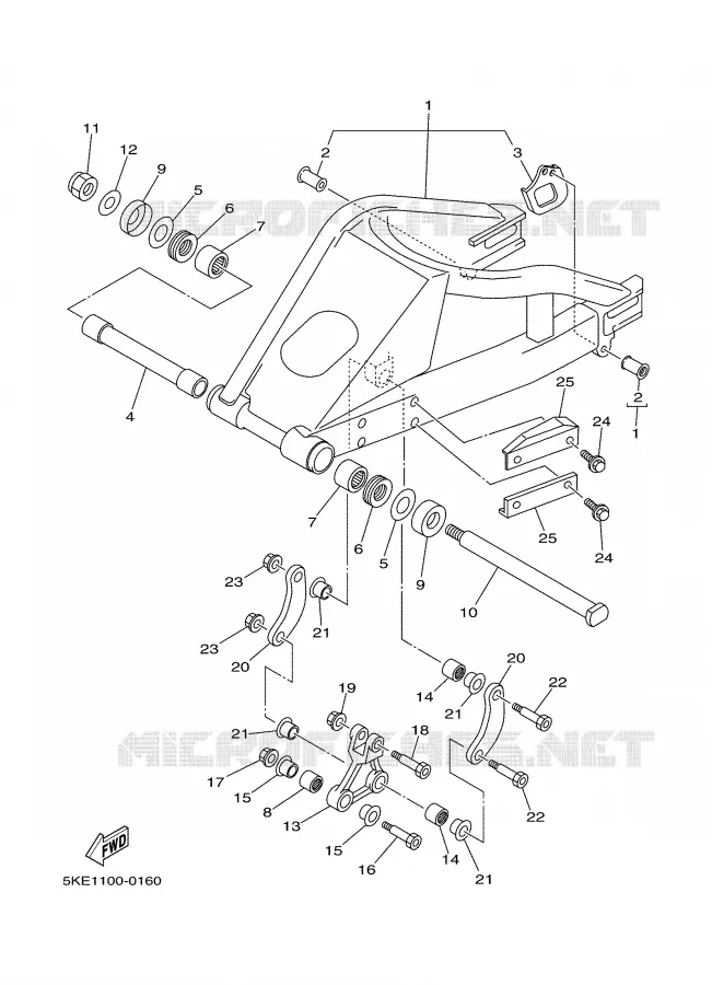 SWINGARM Yamaha MOTO 250 2000 TZ  TZ250