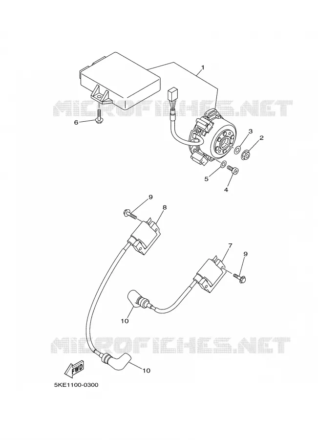 IGNITION Yamaha MOTO 250 2000 TZ  TZ250