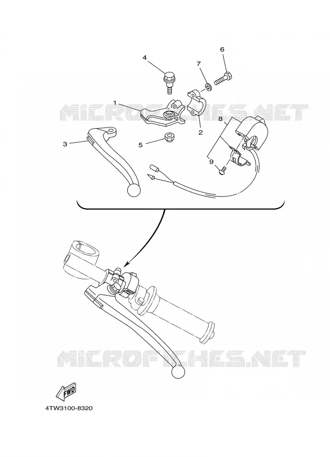 SWITCH / LEVER Yamaha MOTO 250 2000 TZ  TZ250
