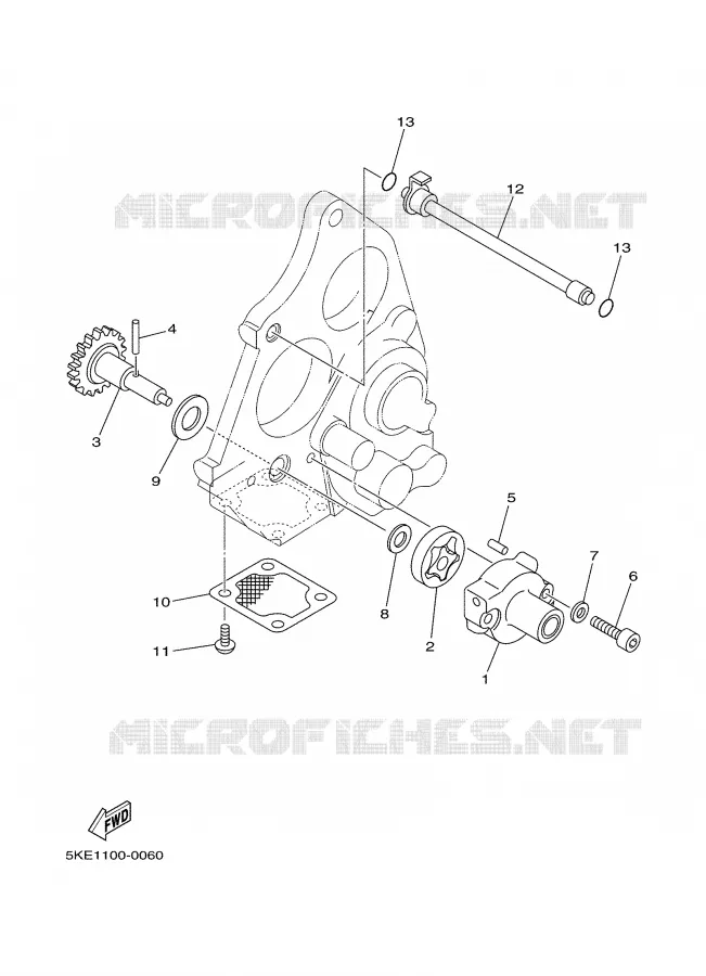 OIL PUMP Yamaha MOTO 250 2001 TZ  TZ250