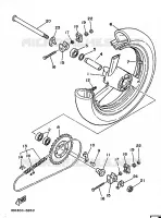 REAR WHEEL for Yamaha TZ 1986
