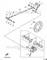 REAR BRAKE CALIPER for Yamaha TZ 1986