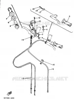 HANDLEBAR & CABLES for Yamaha TZ 1986