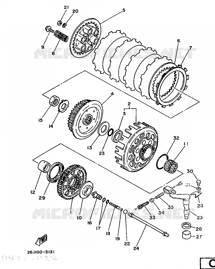 STARTER CLUTCH Yamaha MOTO 250 1987 TZ  TZ250T
