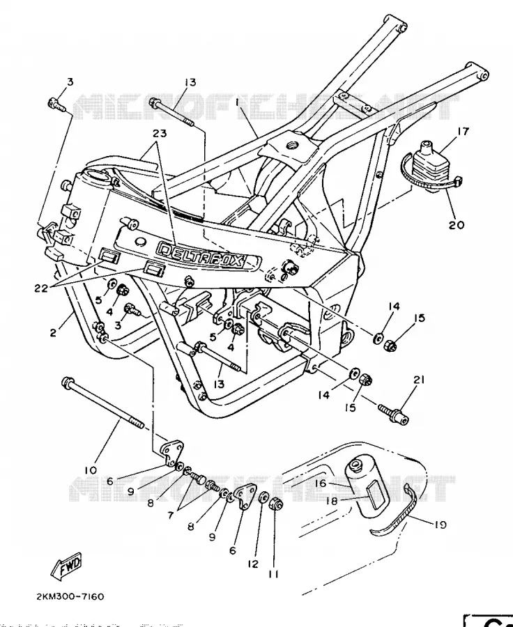 FRAME Yamaha MOTO 250 1987 TZ  TZ250T