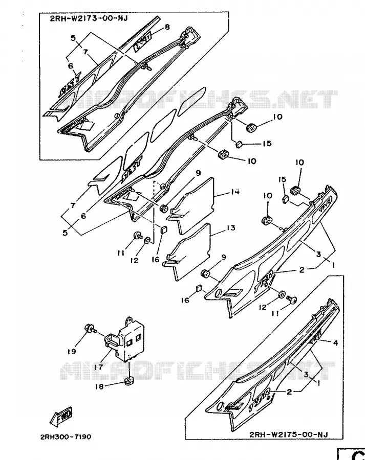 SIDE COVER Yamaha MOTO 125 1987 TZR  TZR125
