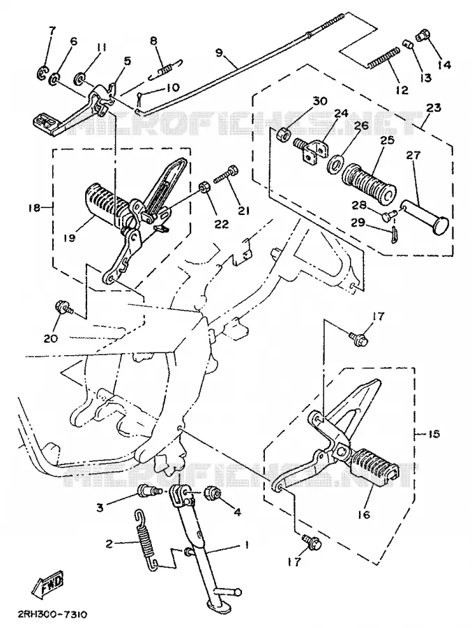STAND / FOOTREST Yamaha MOTO 125 1987 TZR  TZR125