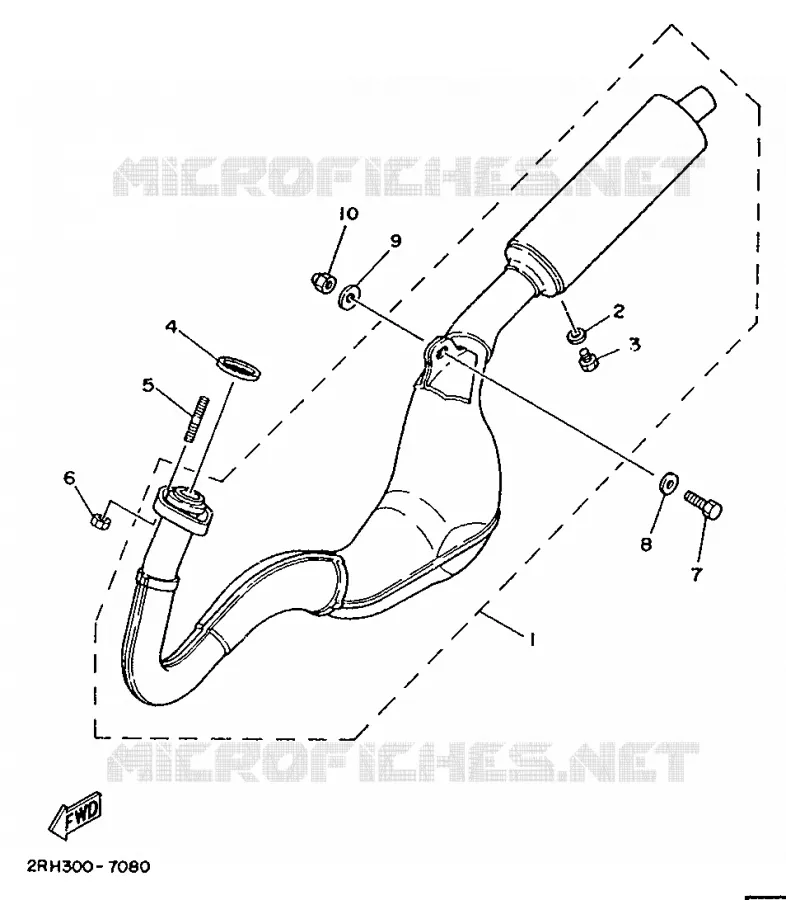 EXHAUST Yamaha MOTO 125 1987 TZR  TZR125