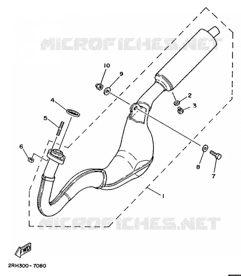 EXHAUST Yamaha MOTO 125 1987 TZR  TZR125