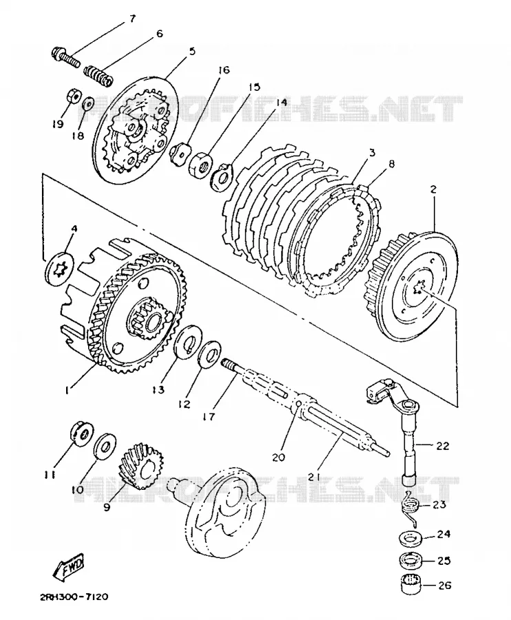 STARTER CLUTCH Yamaha MOTO 125 1988 TZR  TZR125