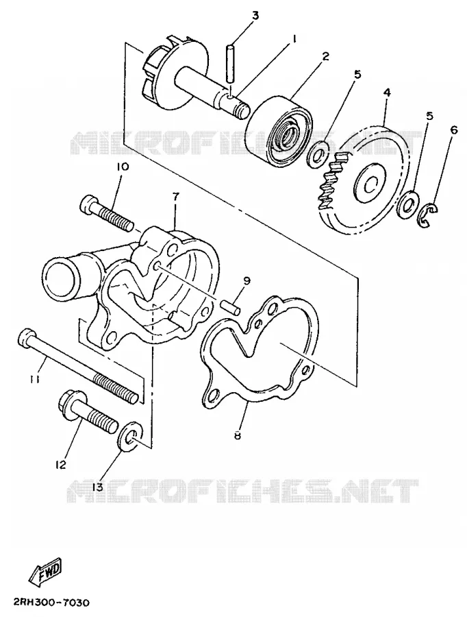 WATERPUMP Yamaha MOTO 125 1990 TZR  TZR125