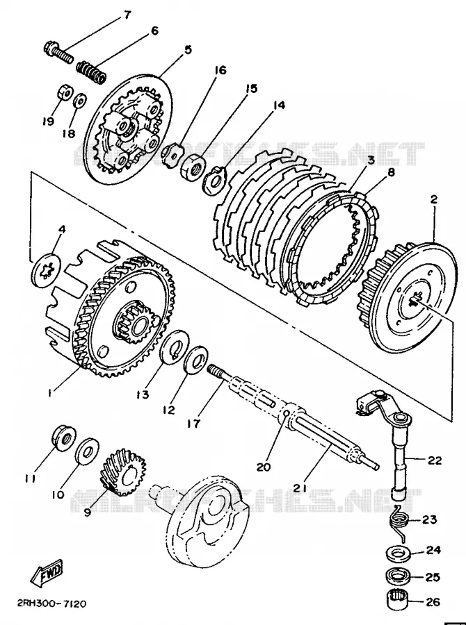 STARTER CLUTCH Yamaha MOTO 125 1992 TZR  TZR125