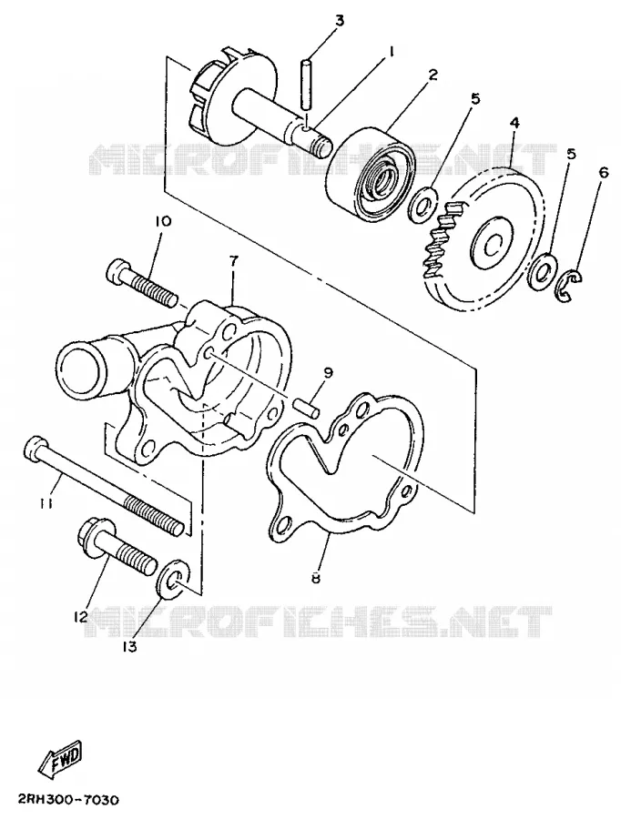 WATERPUMP Yamaha MOTO 125 1992 TZR  TZR125