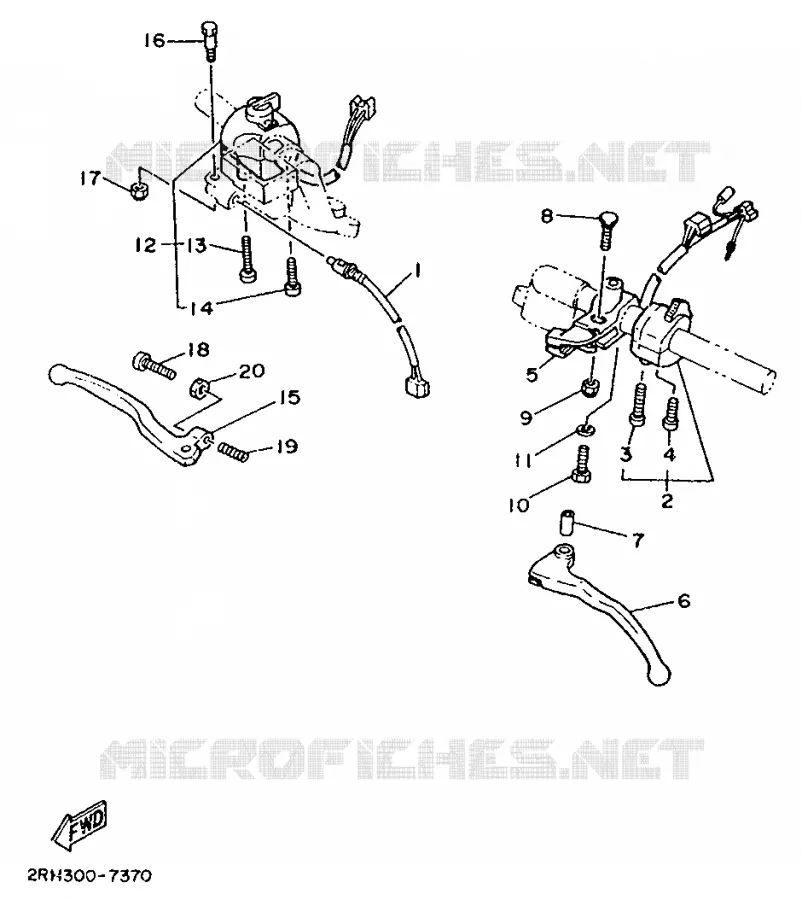 SWITCH / LEVER Yamaha MOTO 125 1992 TZR  TZR125