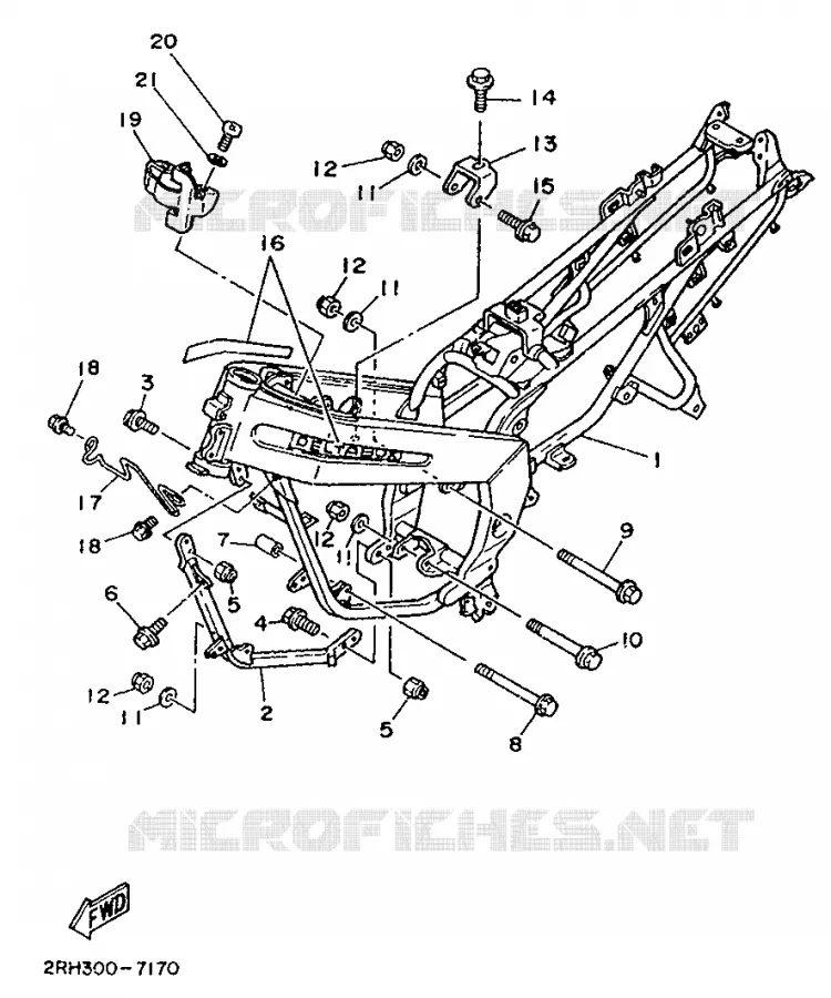 FRAME Yamaha MOTO 125 1992 TZR  TZR125