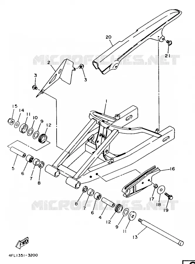 SWINGARM / SHOCK ABSORBER Yamaha MOTO 125 1993 TZR  TZR125
