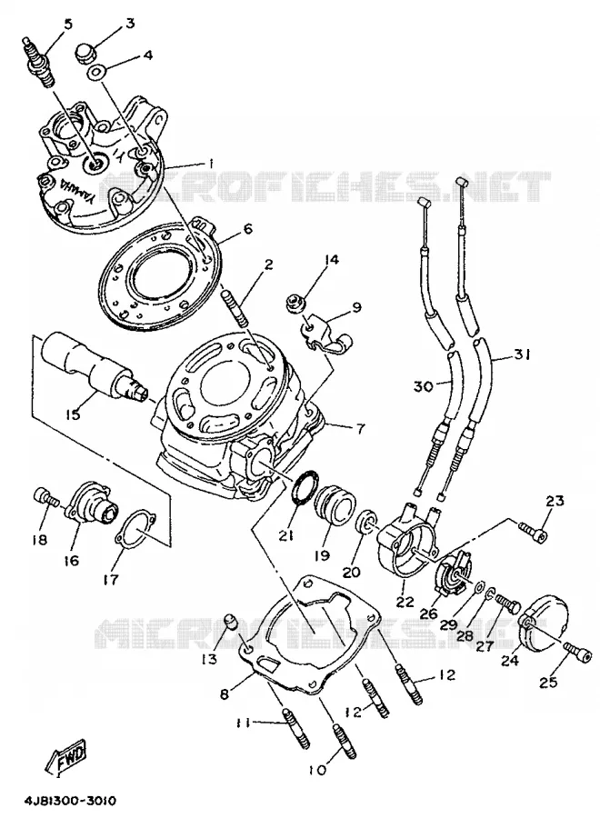 CYLINDER Yamaha MOTO 125 1993 TZR  TZR125