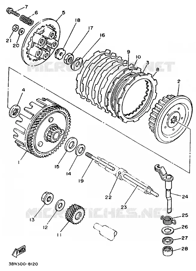 STARTER CLUTCH Yamaha MOTO 125 1993 TZR  TZR125
