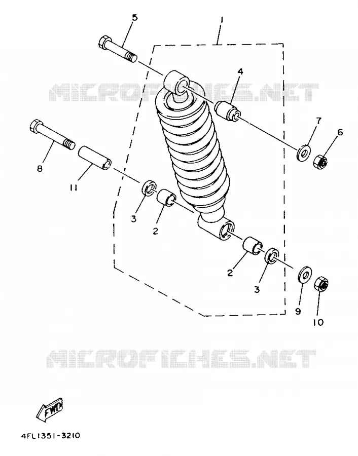 SWINGARM / SHOCK ABSORBER Yamaha MOTO 125 1993 TZR  TZR125