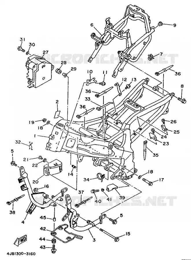 FRAME Yamaha MOTO 125 1995 TZR  TZR125