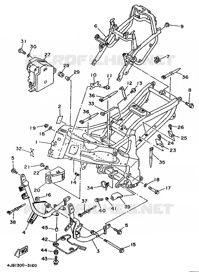FRAME Yamaha MOTO 125 1995 TZR  TZR125