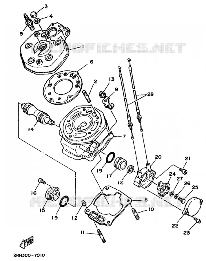 CYLINDER Yamaha MOTO 125 1987 TZR  TZR125L