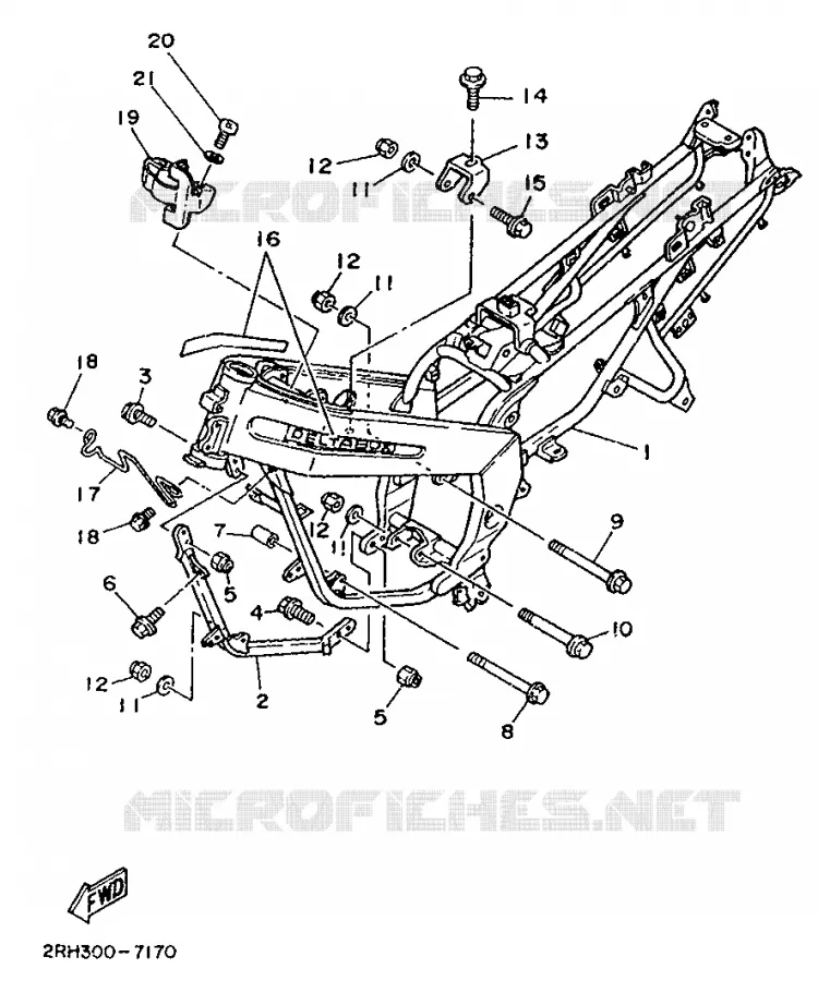 FRAME Yamaha MOTO 125 1987 TZR  TZR125L