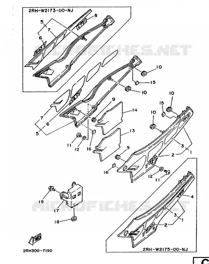 SIDE COVER Yamaha MOTO 125 1987 TZR  TZR125L