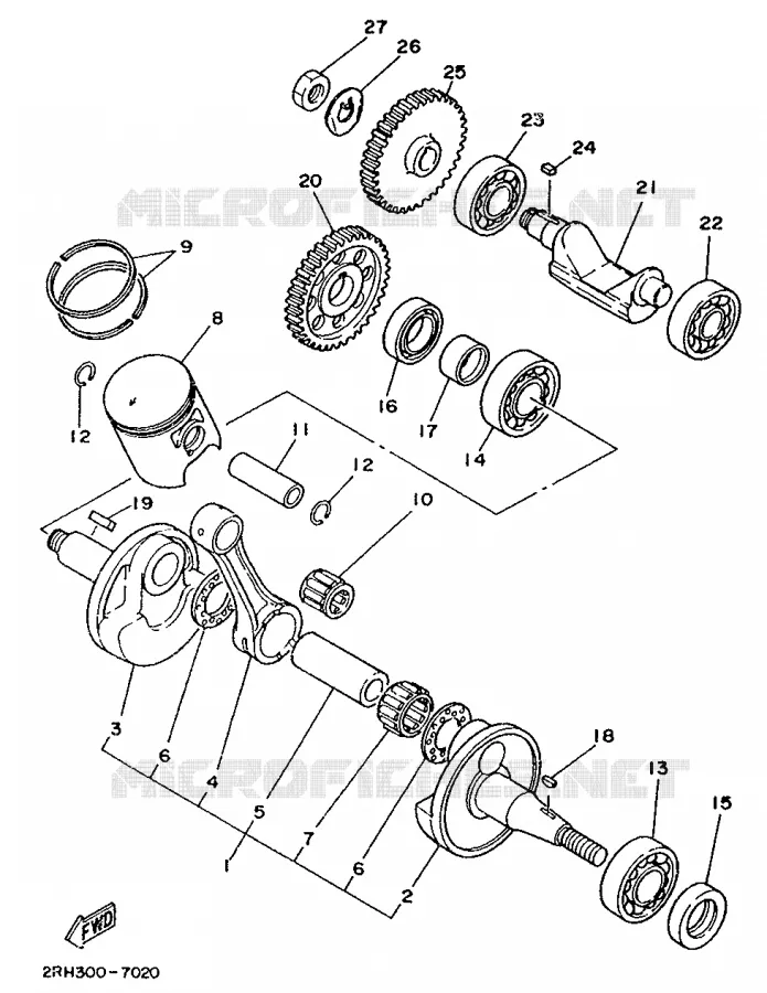 CRANKSHAFT / PISTON Yamaha MOTO 125 1987 TZR  TZR125L