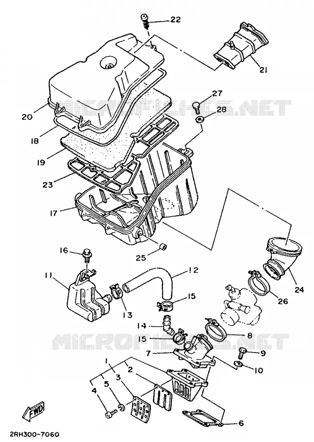 INTAKE Yamaha MOTO 125 1987 TZR  TZR125L