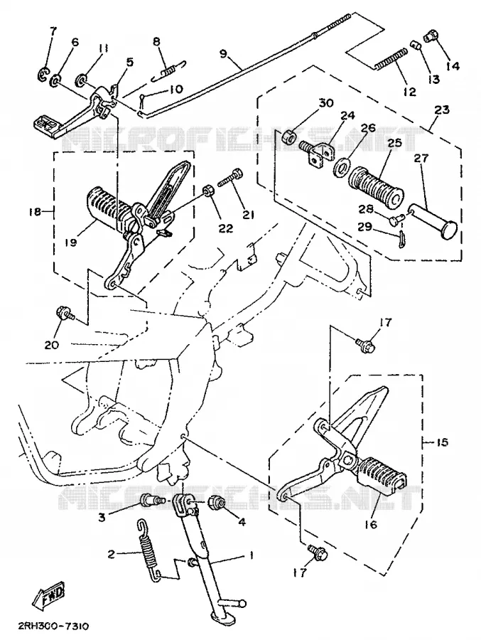 STAND / FOOTREST Yamaha MOTO 125 1989 TZR  TZR125L