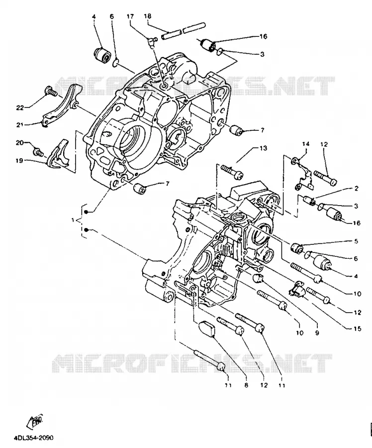 CRANKCASE Yamaha MOTO 125 1992 TZR  TZR125R