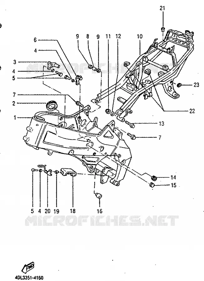 FRAME Yamaha MOTO 125 1994 TZR  TZR125RR
