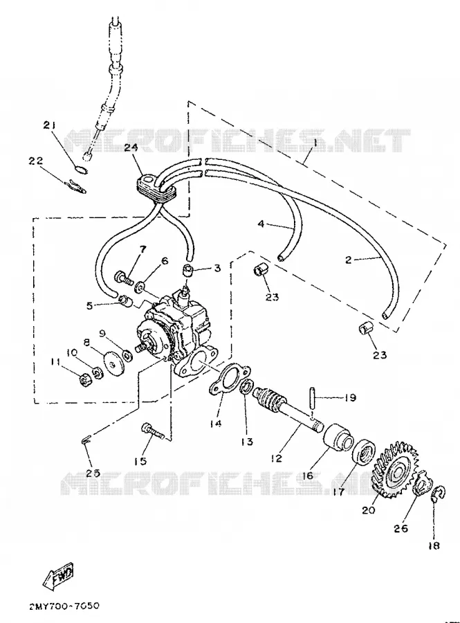 OIL PUMP 1 Yamaha MOTO 250 1987 TZR  TZR250