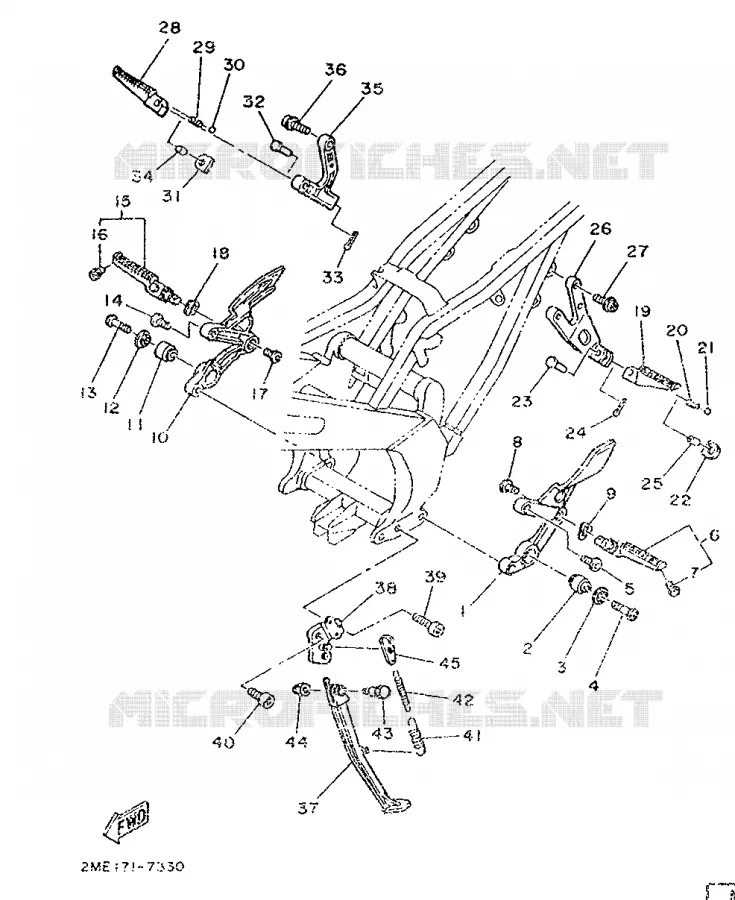 STAND / FOOTREST Yamaha MOTO 250 1987 TZR  TZR250