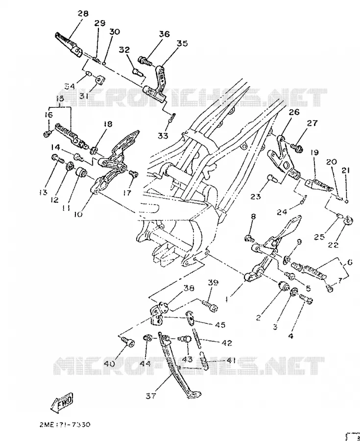 STAND / FOOTREST Yamaha MOTO 250 1988 TZR  TZR250