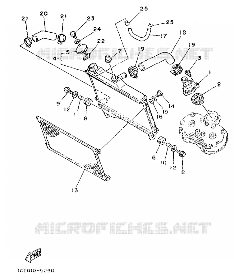 RADIATOR / HOSES Yamaha MOTO 250 1988 TZR  TZR250