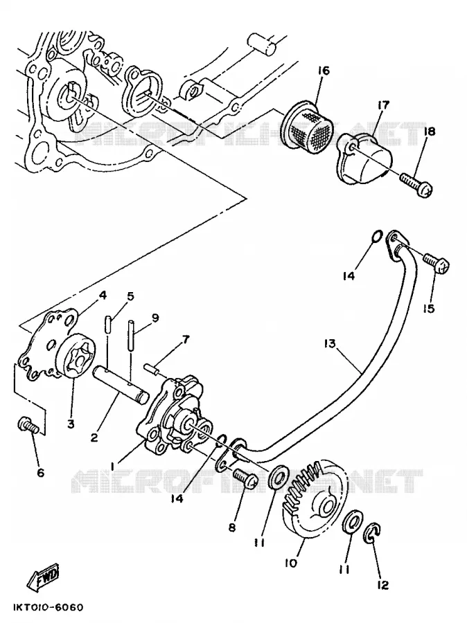 OIL PUMP 2 Yamaha MOTO 250 1988 TZR  TZR250
