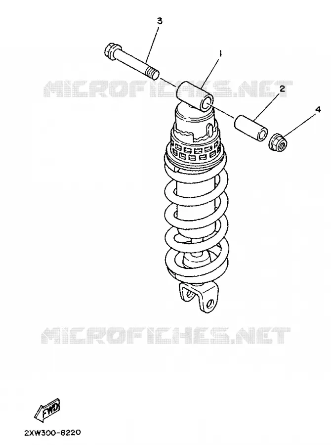 REAR SHOCK ABSORBER Yamaha MOTO 250 1988 TZR  TZR250
